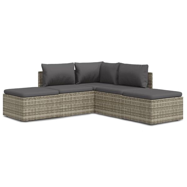 vidaXL Garden Lounge Set Grey, Dark Grey