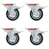 vidaXL Swivel Casters with Double Brakes 4 pcs 2.95 "