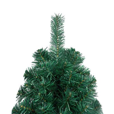 vidaXL Artificial Half Pre-lit Christmas Tree with Ball Set Green 70.9"