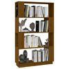 vidaXL Book Cabinet Honey brown Solid pine wood 52 in tall, 31.5 in wide