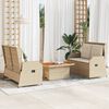 vidaXL Patio Lounge Set Beige, Brown, Cream White