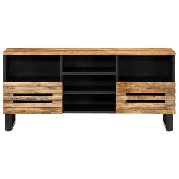 vidaXL TV Cabinet Natural wood Solid Rough Mango Wood Medium