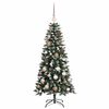 vidaXL Artificial Christmas Tree with 150 LEDs Green 47.24 in