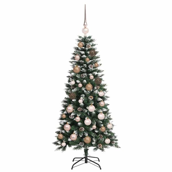 vidaXL Artificial Christmas Tree with 150 LEDs Green 47.24 in
