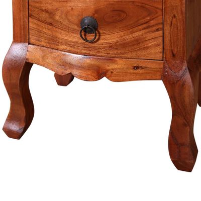 vidaXL Nightstands with Drawers 2 pcs Solid Acacia Wood