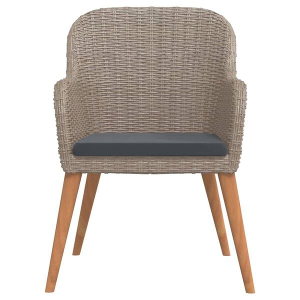 vidaXL Garden Dining Set Brown and black Poly rattan Medium