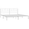 vidaXL Bed Frame White Powder-Coated Steel 72.0x84.0 in Bed Frame