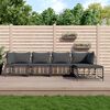 vidaXL Garden Lounge Set Anthracite Poly rattan Medium Modular