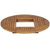 vidaXL Table Top Brown Teak hardwood Medium Stackable Tabletop Round