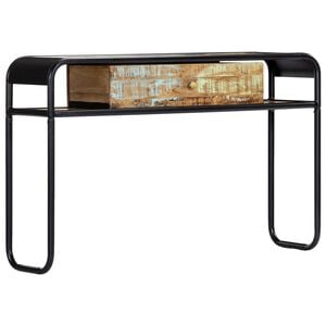 vidaXL Console Table Multicolour Solid reclaimed wood, powder-coated steel