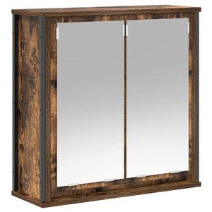 vidaXL Bathroom Wall Cabinet Smoked oak Engineered wood, steel
