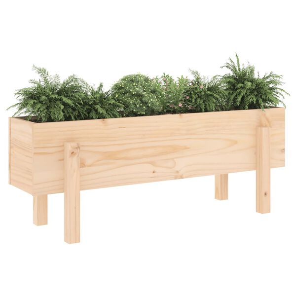 vidaXL Garden Raised Bed  39.8"x11.8"x15" Solid Wood Pine