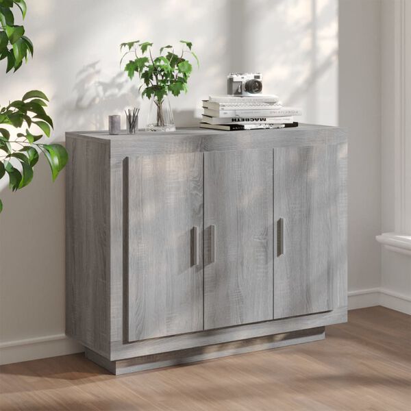 vidaXL Sideboard Gray Sonoma Engineered wood Medium Sideboard