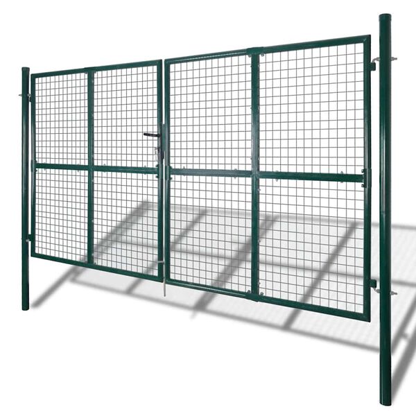 vidaXL Garden Mesh Gate Fence Door Wall Grille 118.1x78.7"