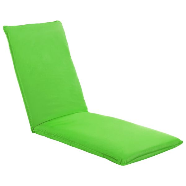 vidaXL Sunlounger Green Oxford Fabric Full Length Foldable Waterproof
