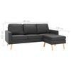 vidaXL Sofa Dark Grey Fabric (100% polyester), solid pine wood, rubber wood
