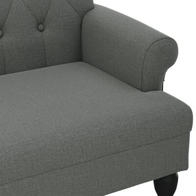vidaXL Bench with Backrest Dark Gray 47.2"x24.4"x29.7" Fabric