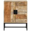 vidaXL Sideboard Natural Wood, Black Solid mango wood, Powder-coated iron