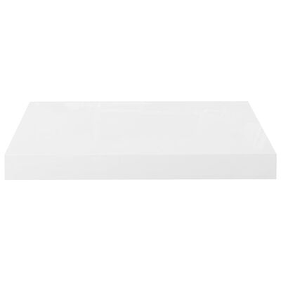 vidaXL Floating Wall Shelves 2 pcs High Gloss White 15.7"x9.1"x1.5" MDF