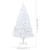 vidaXL Artificial Pre-lit Christmas Tree with Ball Set White 47.2" PVC