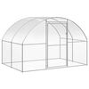 vidaXL Chicken Coop Silver, Silver Grey Galvanized Steel, Polyethylene