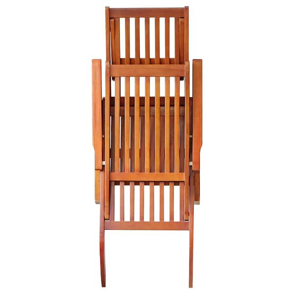 vidaXL Deck Chair Natural Wood Solid Acacia wood 65.7 x 22.0 x 29.5 in