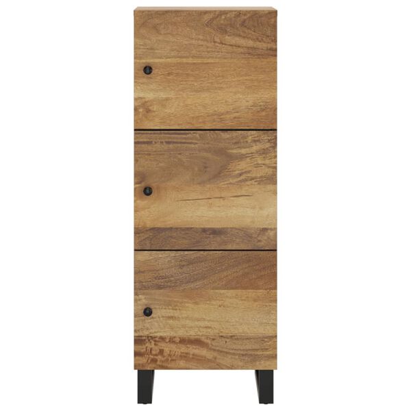 vidaXL Highboard Honey brown and black Solid mango wood and iron Highboard