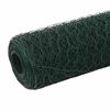 vidaXL Chicken Wire Fence Steel with PVC Coating 82.0x4.9' Green