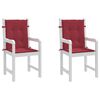 vidaXL Patio Lowback Chair Cushions 2 pcs Wine Red 39.4x19.7x1.2" Oxford Fabric