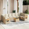 vidaXL Garden Sofa Set Beige PE rattan Large Modular Garden Sofa Set