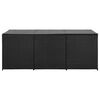 vidaXL Storage Chest Black Polyethylene Rattan Large Garden Storage Box