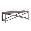 vidaXL Bench Grey PE Rattan, Powder-Coated Steel 47.2 in Tough Bench