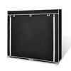vidaXL Shoe Rack Black Powder-coated steel, Polyethylene fabric