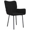 vidaXL Dining Chair Set of 2 Black Velvet (100% polyester), metal, plywood
