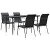 vidaXL Garden Dining Set Black, Anthracite