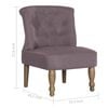 vidaXL French Chair Taupe Polyester fabric, Solid wood Standard