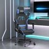 vidaXL Gaming Chair Black and Blue Polyester fabric, metal, plywood, foam