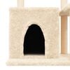 vidaXL Cat Tree Cream Engineered wood, Plush, Sisal