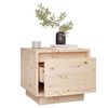 vidaXL Bedside Cabinet Set of 2 Natural wood Solid pinewood Compact