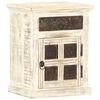 vidaXL Bedside Cabinet White Solid Mango Wood 15.7x11.8x19.7 in