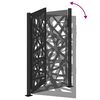 vidaXL Garden Gate Black 39.4x59.1" Steel Light Design