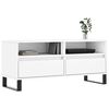 vidaXL TV Cabinet White Engineered Wood, Iron 39.4x13.6x17.5 in