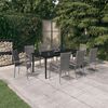vidaXL Garden Dining Set Grey and Black
