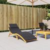 vidaXL Sun Lounger Cushion Black Oxford fabric (100% polyester)