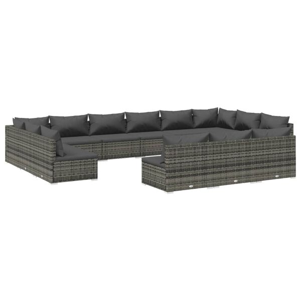 vidaXL Garden Lounge Set Gray