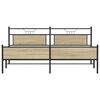 vidaXL Bed Frame Sonoma oak Steel, engineered wood Full Bed Frame
