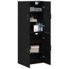 vidaXL Wall-Mounted Cabinet 2 pcs Black Oak 27.36 x 13.39 x 35.43 in