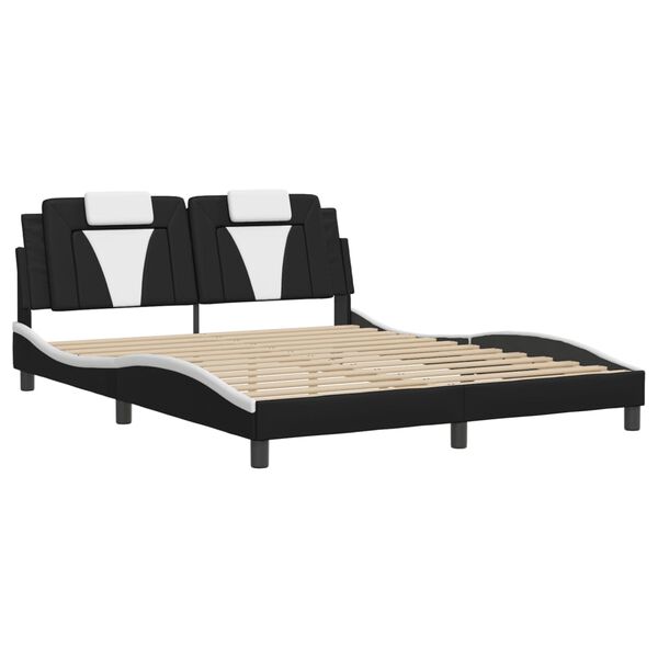 vidaXL Bed Frame Black and white