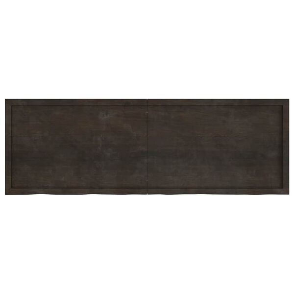 vidaXL Table Top Dark brown Solid oak wood with a dark finish Extra Long