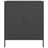 vidaXL Sideboard Black Steel 26.8 x 15.4 x 31.1 in Industrial